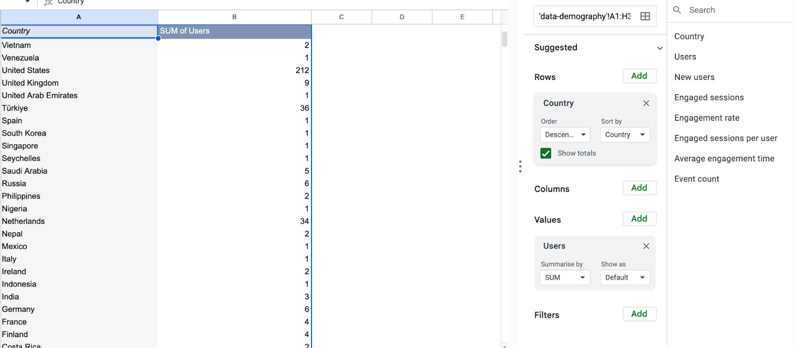 Set the correct sample depending on the row numbers 5